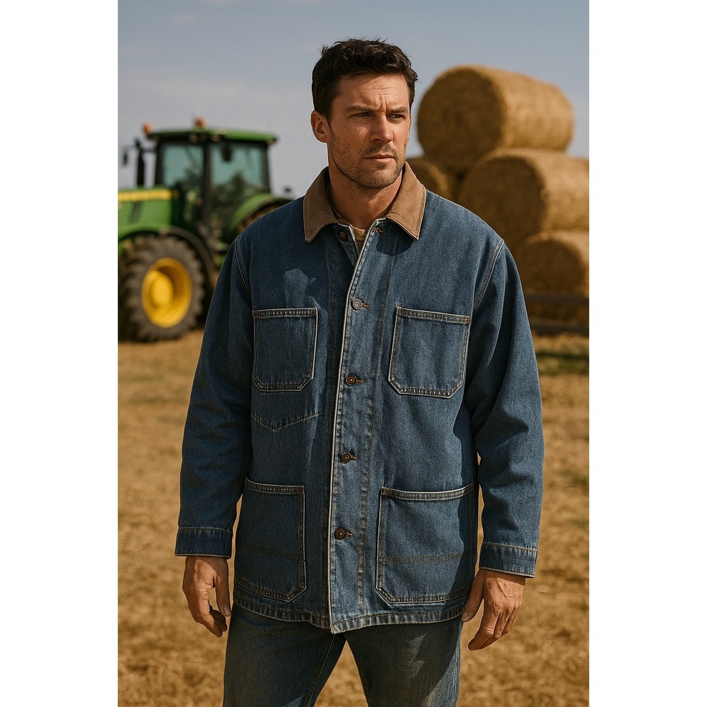 International Denim Mens‎ Chore Jacket Med Aztec Wool Blend Lined